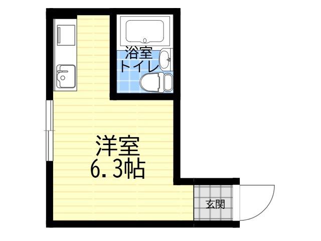 PROGRESS駒川(ワンルーム/3階)の間取り写真
