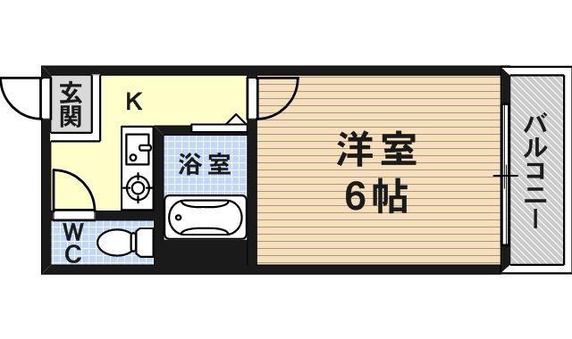 グランドリーペペ平野東(1K/2階)の間取り写真