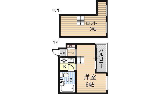 オーナーズマンション西脇(1K/6階)の間取り写真