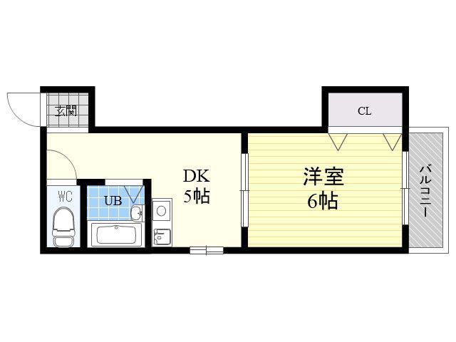 永和マンション(1DK/3階)の間取り写真