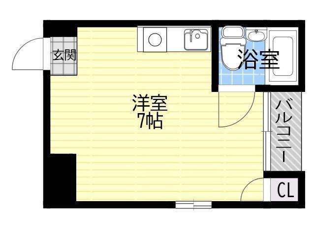 エトワールヴィル西脇(ワンルーム/3階)の間取り写真