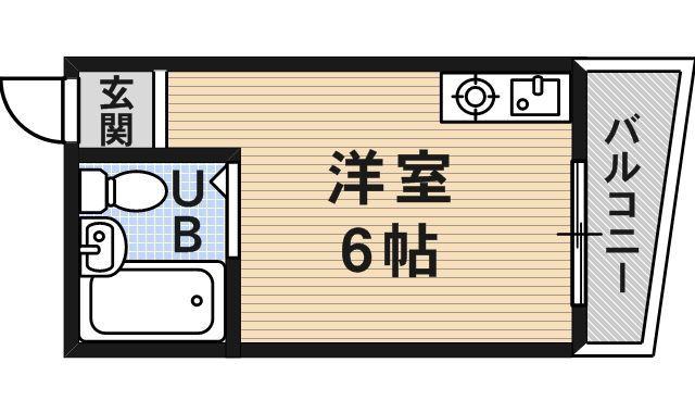 ビスタ加美(ワンルーム/4階)の間取り写真