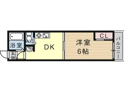井上マンション(1DK/2階)の間取り写真