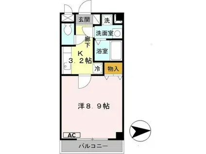 マ・メゾン加美(1K/1階)の間取り写真