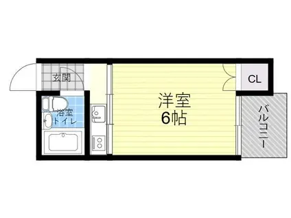 PALMIZIO平野西2(ワンルーム/5階)の間取り写真