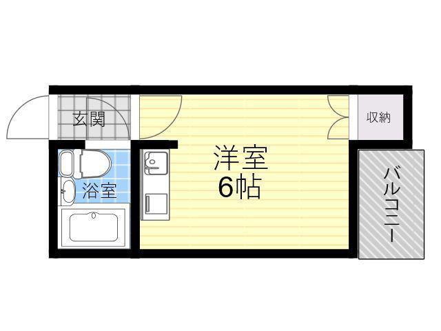 PALMIZIO平野西Ⅰ(ワンルーム/4階)の間取り写真
