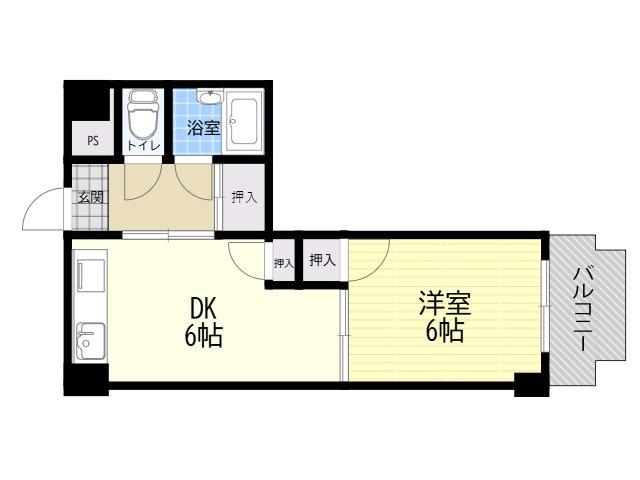 メゾンムーラン(1DK/4階)の間取り写真