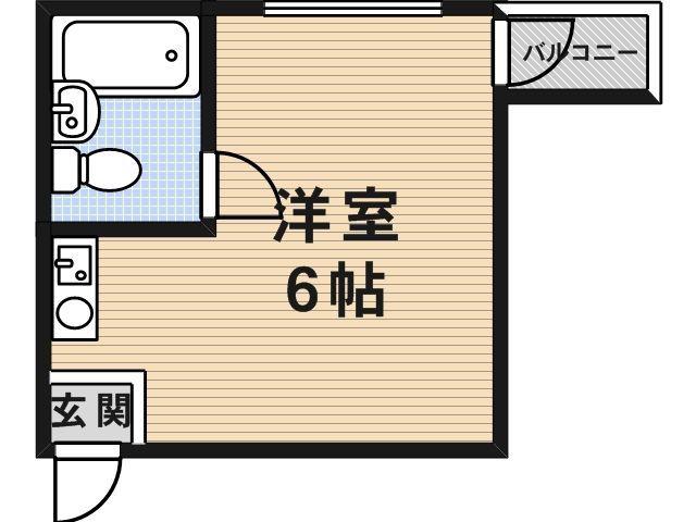 エルグリーン東住吉(ワンルーム/2階)の間取り写真