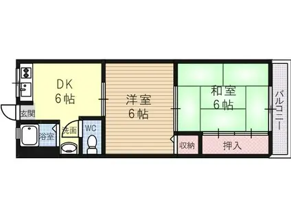 シェモワワン(2DK/2階)の間取り写真