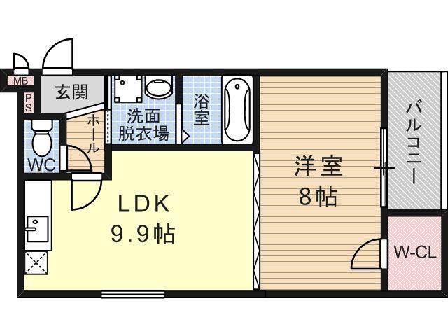 チェリーブロッサムⅡ番館(1LDK/2階)の間取り写真