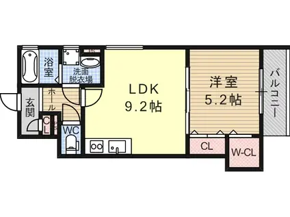 ルミエール照ヶ丘(1LDK/3階)の間取り写真