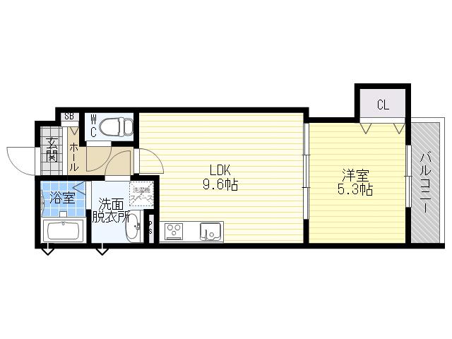 ラモーナ照ヶ丘2(1LDK/1階)の間取り写真
