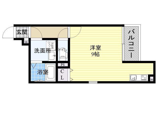 PREMIEREⅡ(ワンルーム/2階)の間取り写真