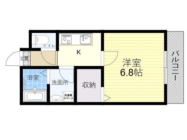 ケイメゾン(1K/3階)の間取り写真