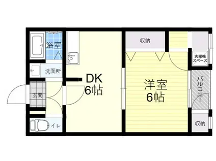 森ビル(1DK/2階)の間取り写真