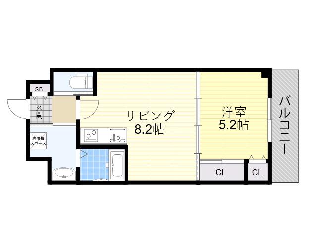 RIKI RESIDENCE(1LDK/2階)の間取り写真