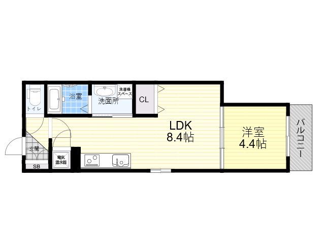 KTEC 1(1LDK/2階)の間取り写真