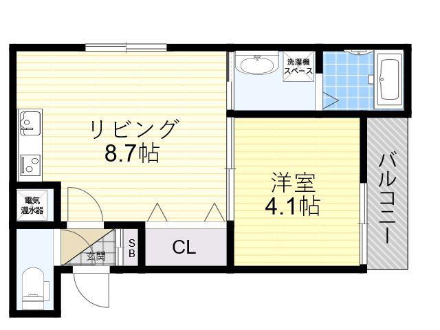 CASA ADVANCE Ⅲ(1LDK/2階)の間取り写真