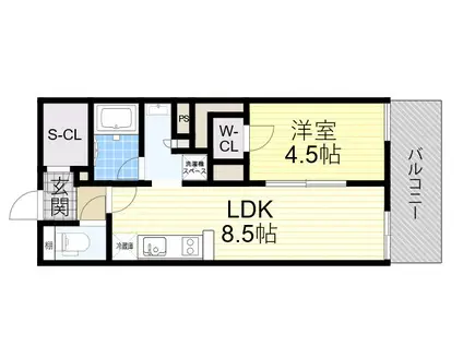 PHOERME TENNOJI イースト(1LDK/3階)の間取り写真