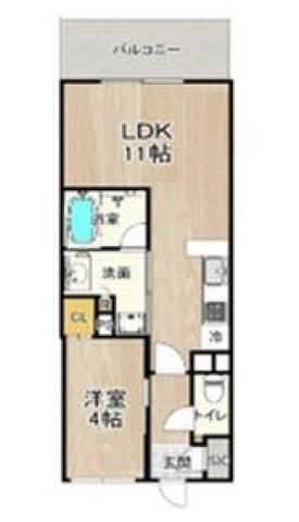 セイビーコート(1LDK/5階)の間取り写真