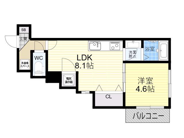 F ASECIA KASTALIA (1LDK/2階)の間取り写真