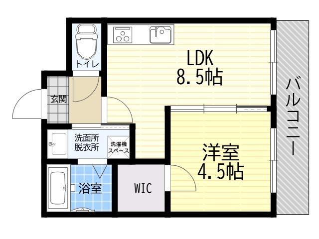 シスイル平野(1LDK/2階)の間取り写真