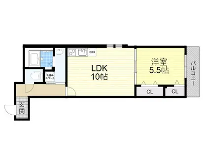 GRAND CIEL(1LDK/3階)の間取り写真