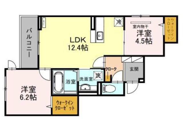 アン シャンテ(2LDK/3階)の間取り写真