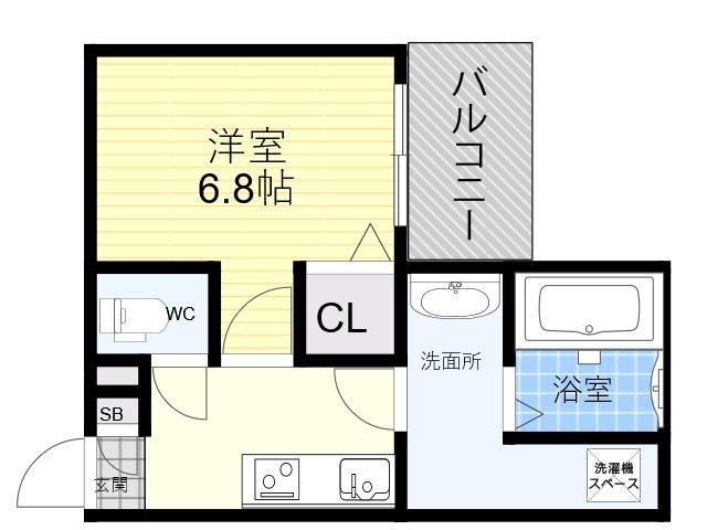 JR関西本線 平野駅(JR) 徒歩9分 3階建 築3年(1K)の間取り写真