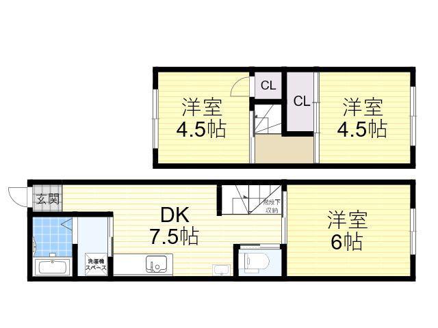 T-SPACE(3DK)の間取り写真