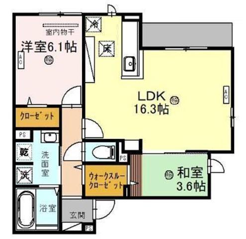 クラシスト今川4丁目(2LDK/1階)の間取り写真