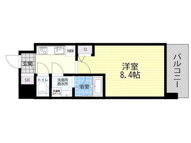 LA DOUCEUR天王寺(1K/12階)の間取り写真