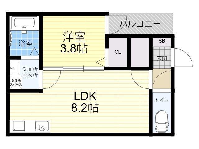 FASECIA RAD(1LDK/1階)の間取り写真
