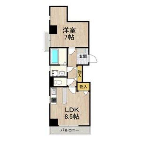 WANSSTYLE阿倍野(1LDK/4階)の間取り写真