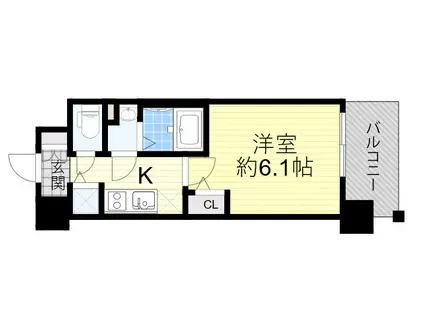 エスリード大阪平野プライム(1K/5階)の間取り写真