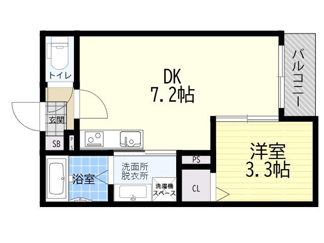 APTEX(1DK/1階)の間取り写真