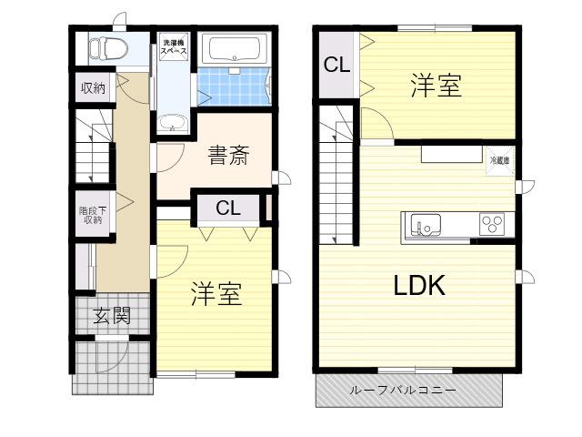 ザ・プロムナードC棟(2SLDK/1階)の間取り写真