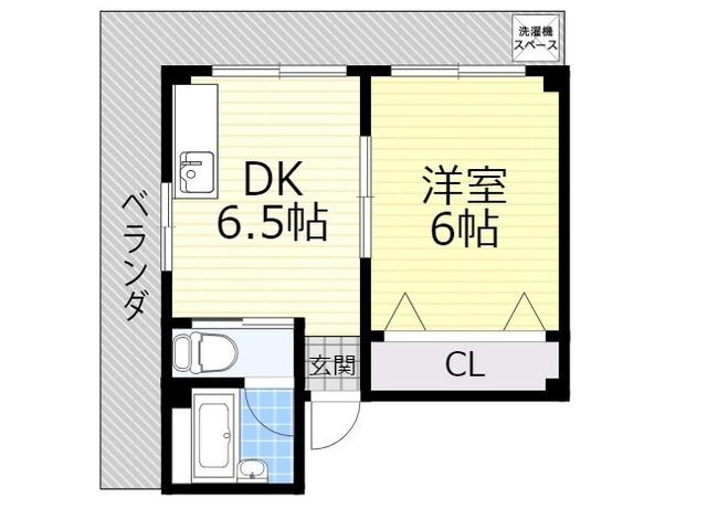 HEYM T(1DK/4階)の間取り写真