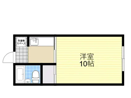 マンション緑(1K/2階)の間取り写真