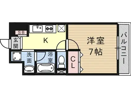 フェアリーメゾン浜(1K/5階)の間取り写真