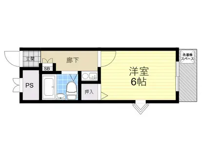 シロハイヌ名神町(1K/2階)の間取り写真