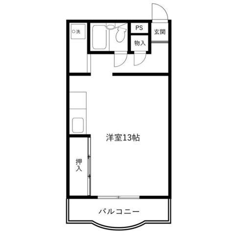 マンション和光(ワンルーム/1階)の間取り写真