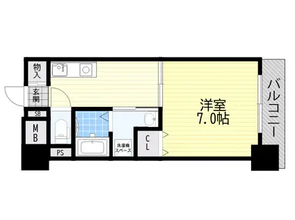 アーデン塚口(1DK/2階)の間取り写真