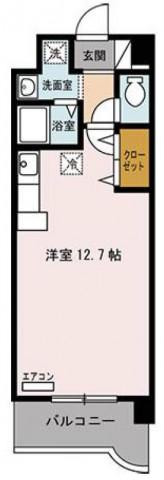 メルベーユ立花(ワンルーム/5階)の間取り写真