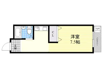 アズマビル(1K/2階)の間取り写真