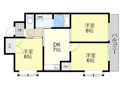 パークヴィラ(3DK/4階)の間取り写真