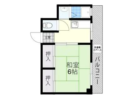 高松ビル(1K/3階)の間取り写真