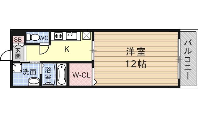 プラマー3番館(1K/3階)の間取り写真