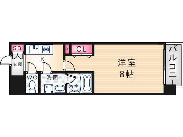 エクセルコート昭和南通 PRIME RESIDENCE(1K/12階)の間取り写真