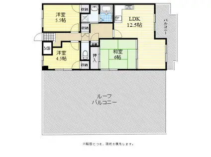 フレイグラント坂山(3LDK/4階)の間取り写真